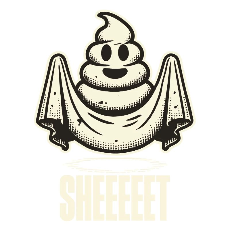 Halloween Caca Pile Ghost Sheet Fun