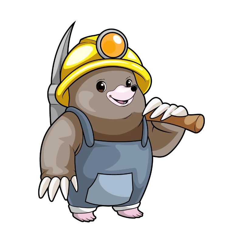 Mineur de taupe Pioche Exploitation minière