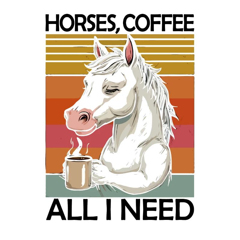 Lustiges Pferd Kunst Pferdebesitzer Pferde Kaffee