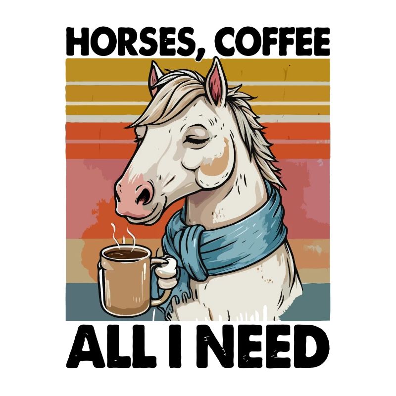 Lustiges Pferd Kunst Pferdebesitzer Pferde Kaffee