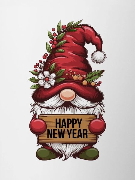 Gnome Dwarf Happy New Year