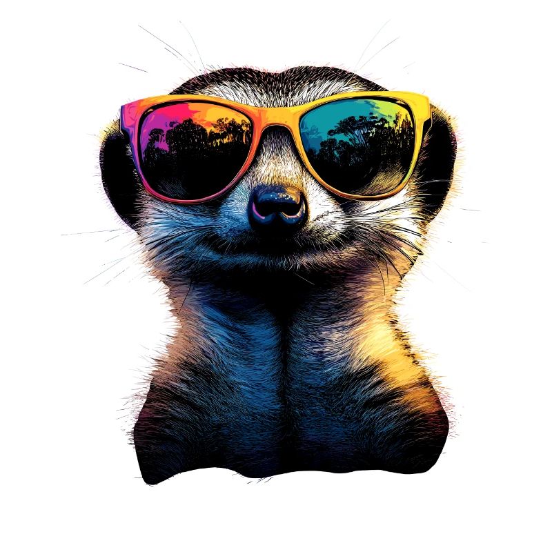 Lunettes de soleil suricate coloré mignon suricate