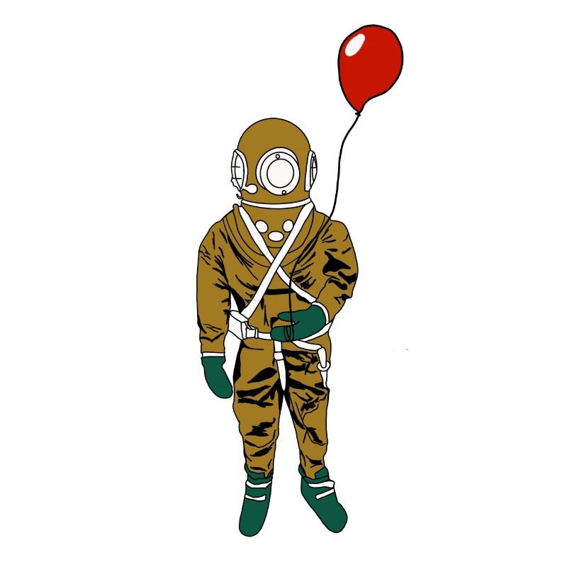 Taucher mit Luftballon - Geburtstagsgeschenk