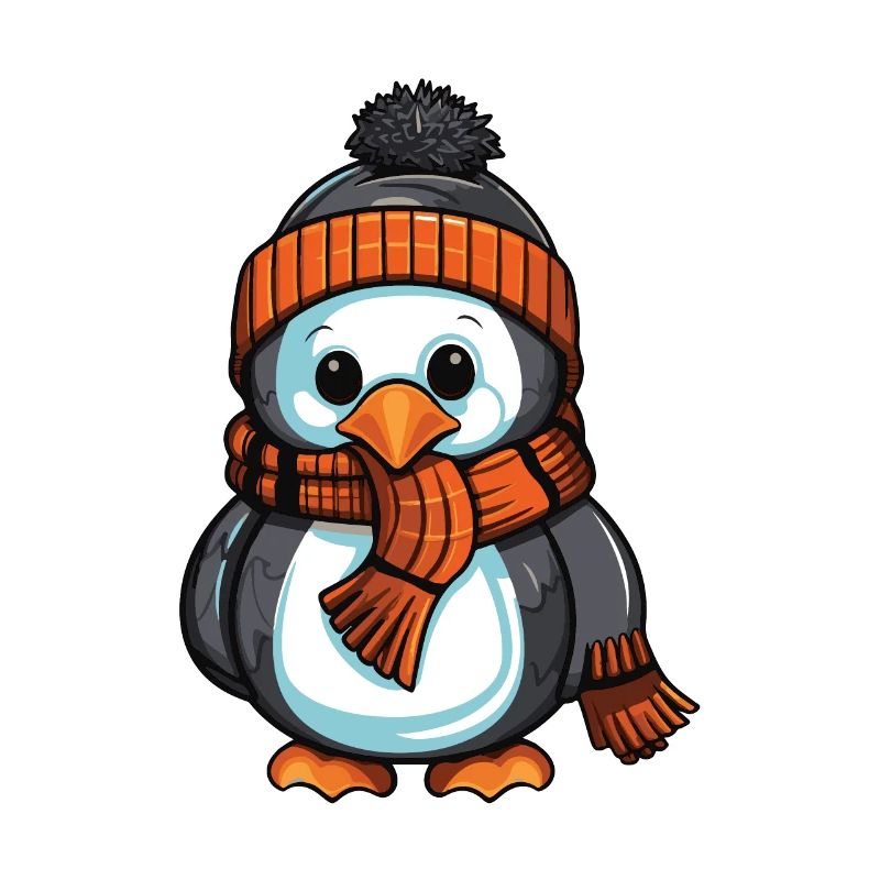 Penguin Cute Winter Comic