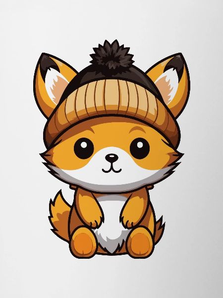 Fuchs Winter Comic Mütze