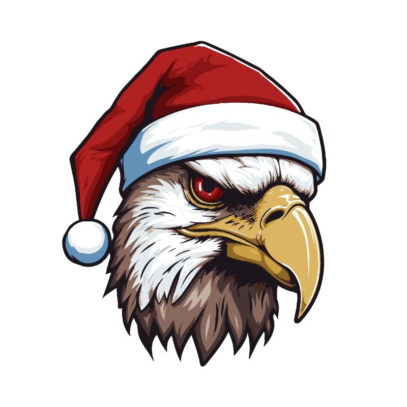 Eagle Head Christmas Portrait