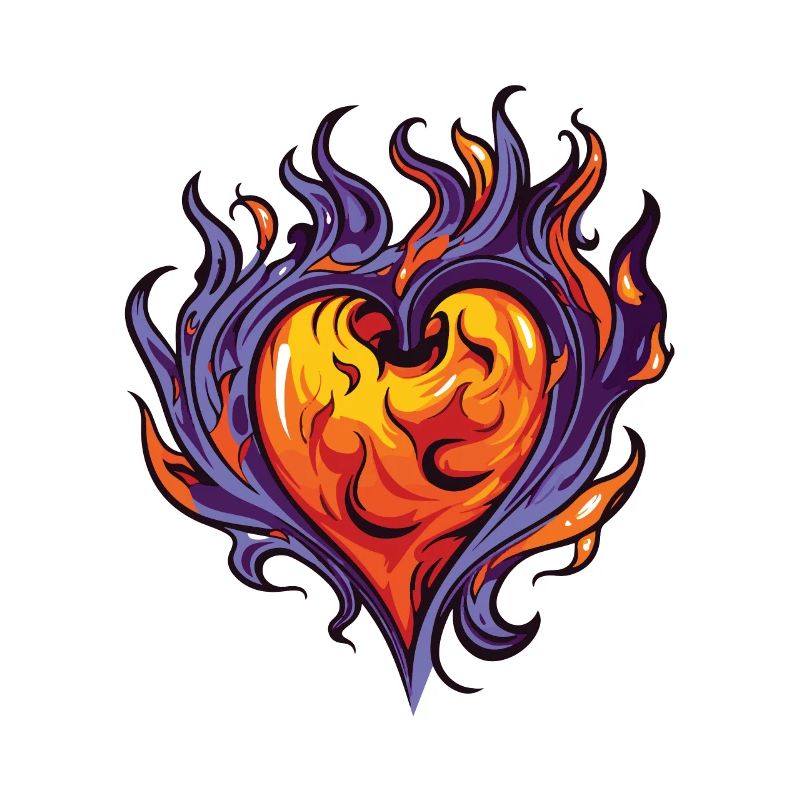 Heart Flame Fire Love