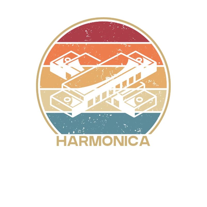 Bouche Rétro Harpe Harmoniste Harmoniciste Harmonica