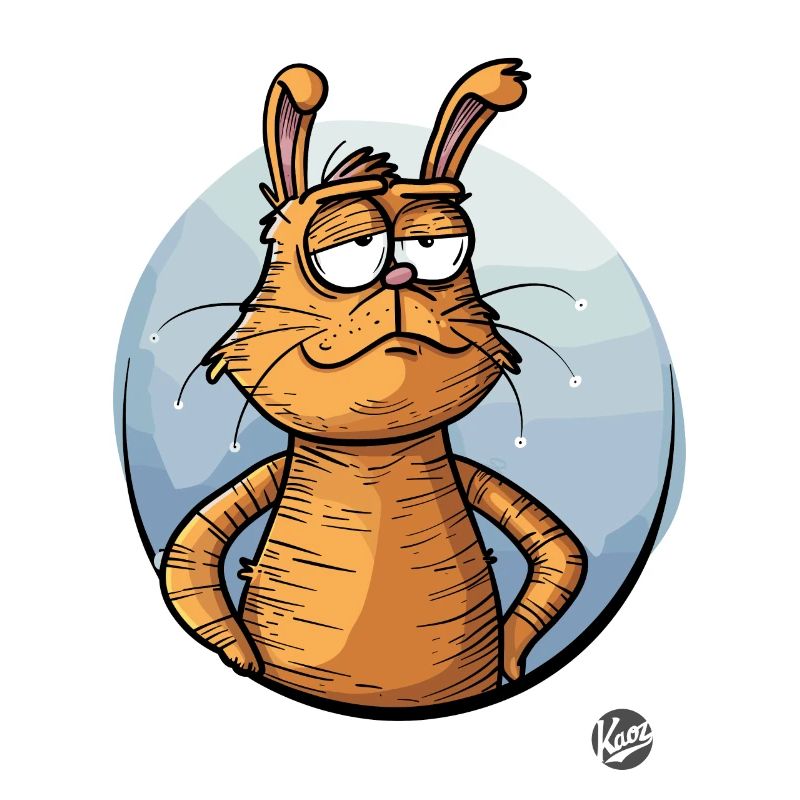 Lapin de dessin animé cool