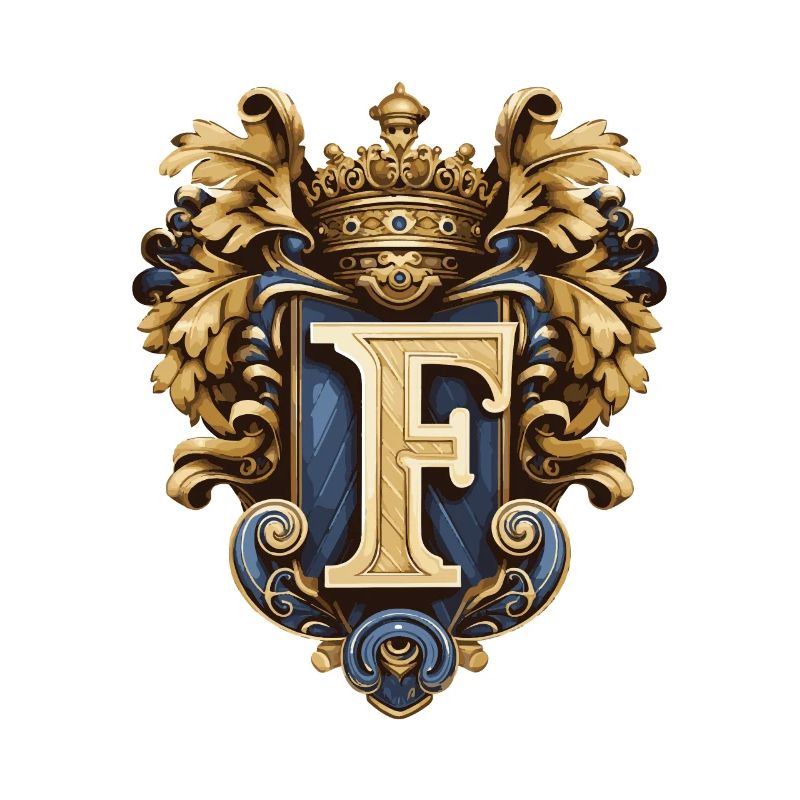 F Buchstabe Logo Krone