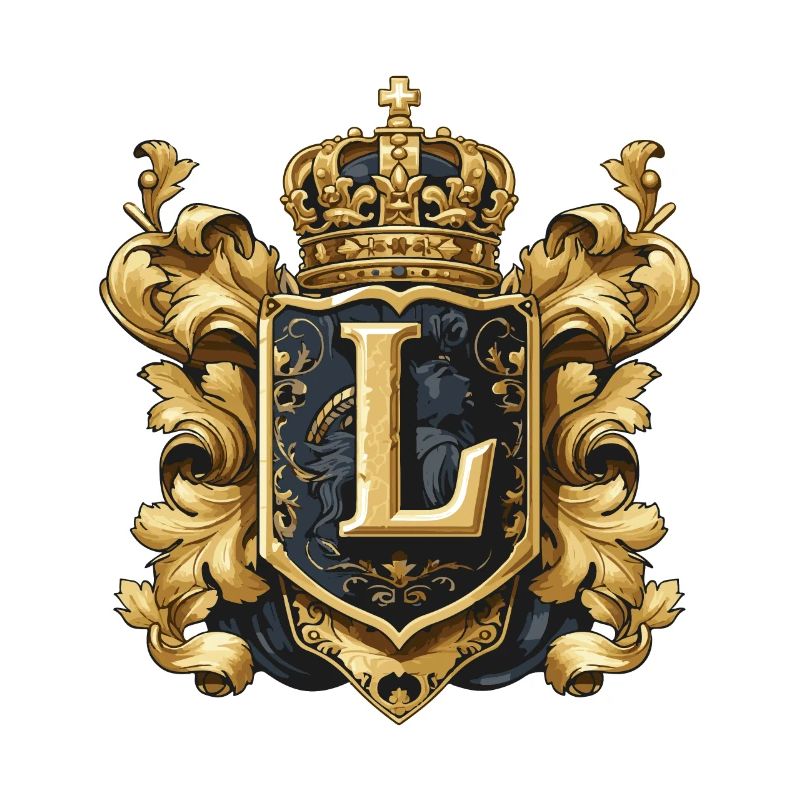 L Buchstabe Logo Krone