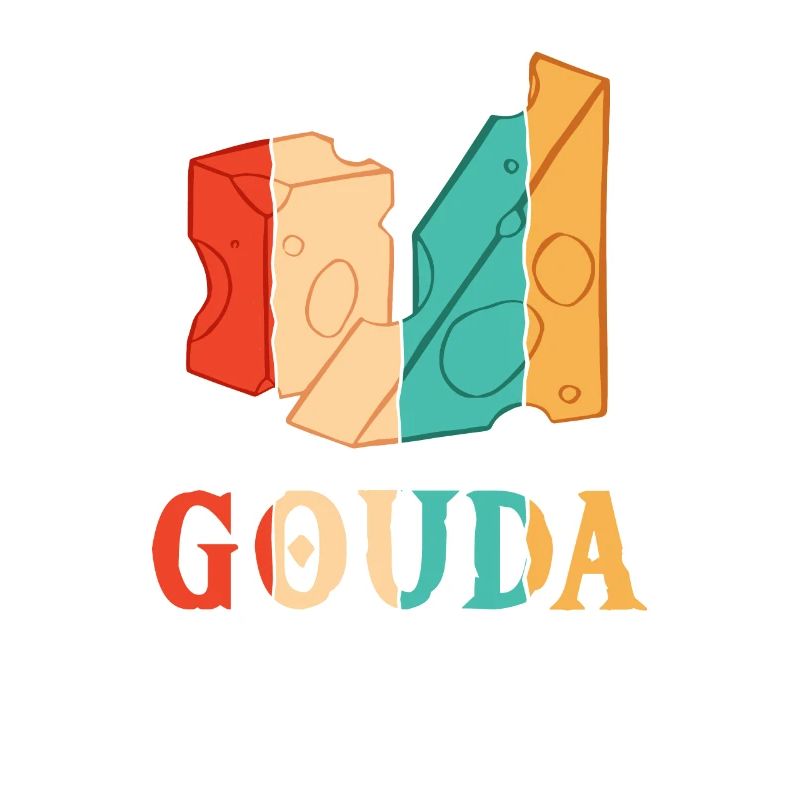 Retro Queso Cheesemonger Maker Lover Gouda Cheese