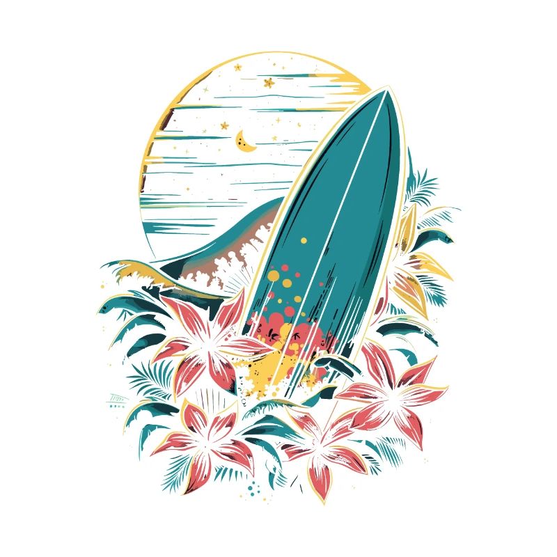 planche de surf dessin animé