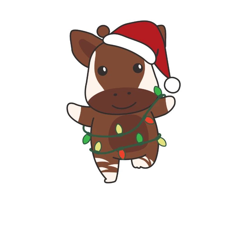 Okapi Noël Hiver Animaux Okapis