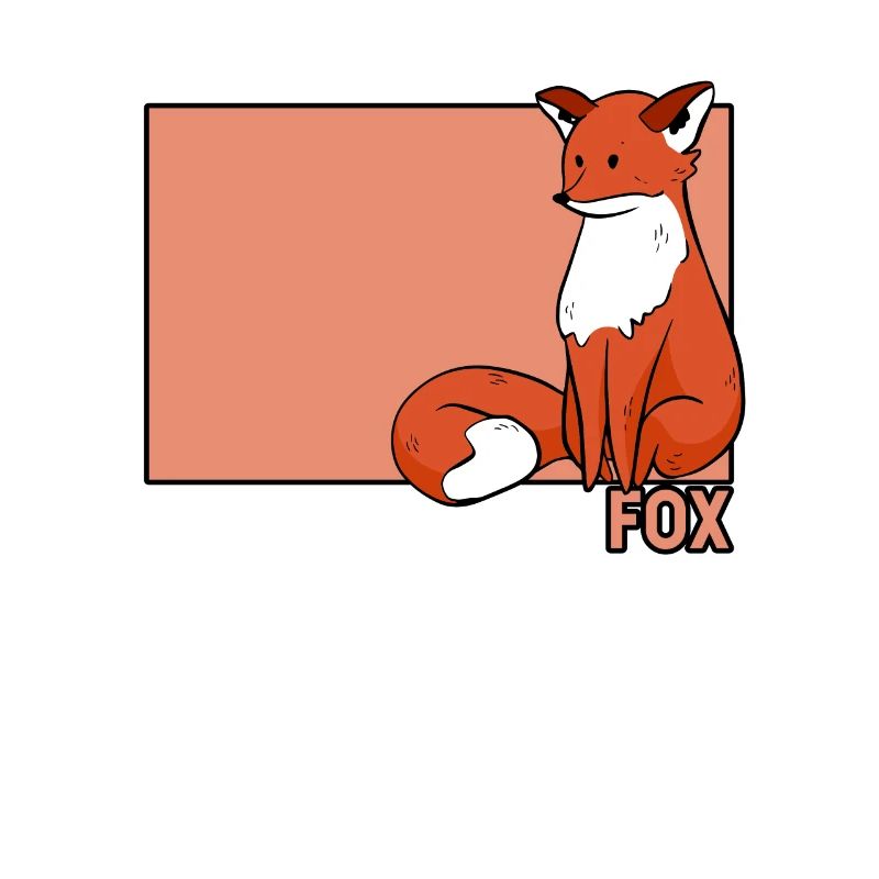 Fuchs Doodle Chinesisches Hanzi Canidae Caninae Rotfuchs