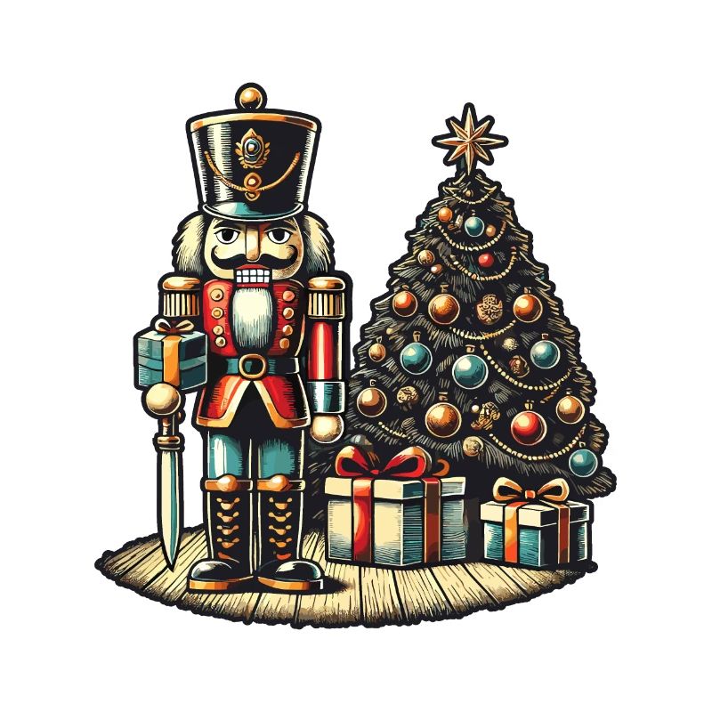 Nussknacker Und Weihnachtsbaum Kunst