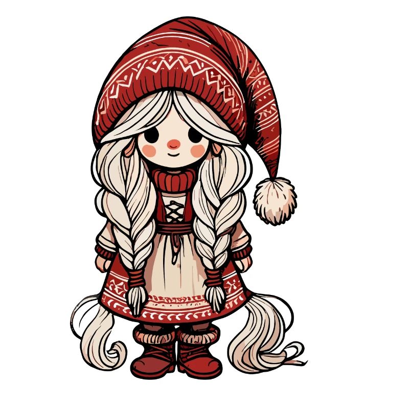Mignon elfe de Noël style scandinave