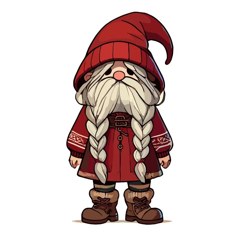 Gnome de Noël douillet d’hiver