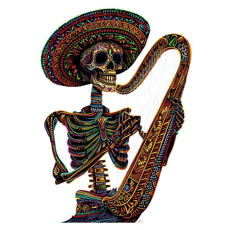 Harp Mexican Skeleton