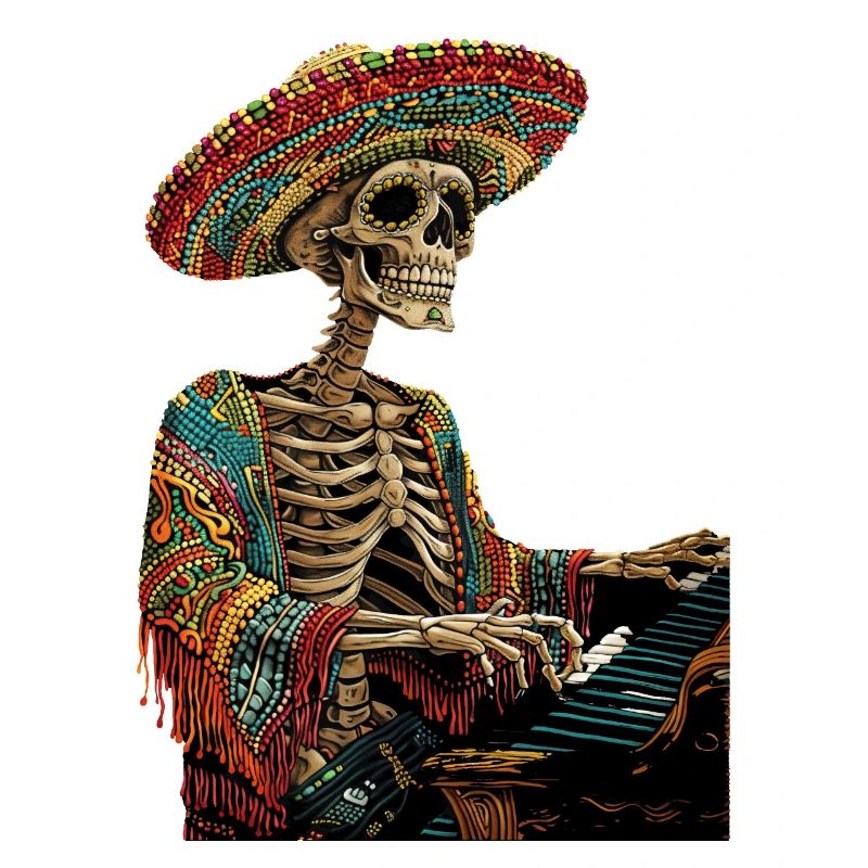Piano Mexican Skeleton