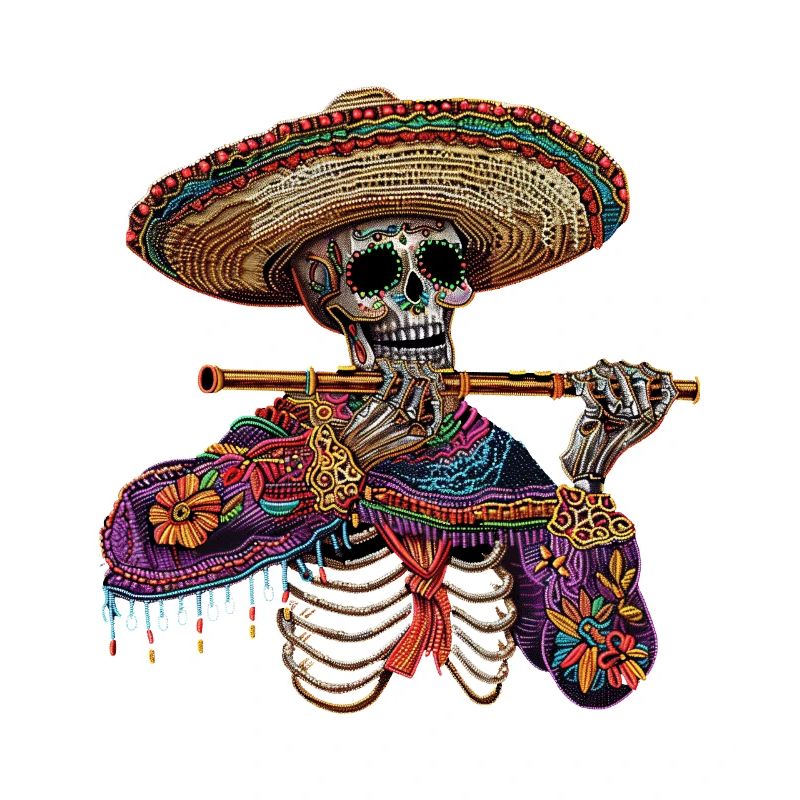 Flute Mexican Skeleton