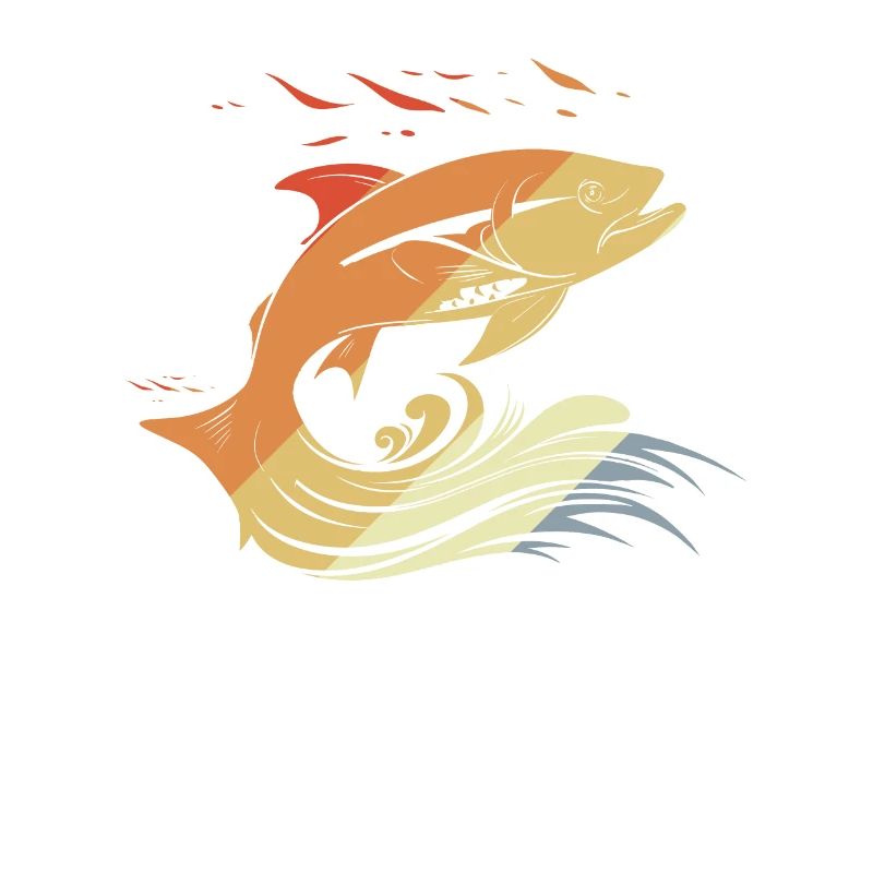 Fisch Zeichnung Retro Stil