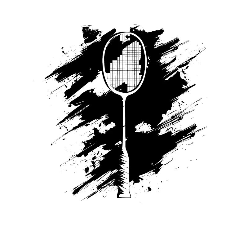 Dessin de raquette de badminton