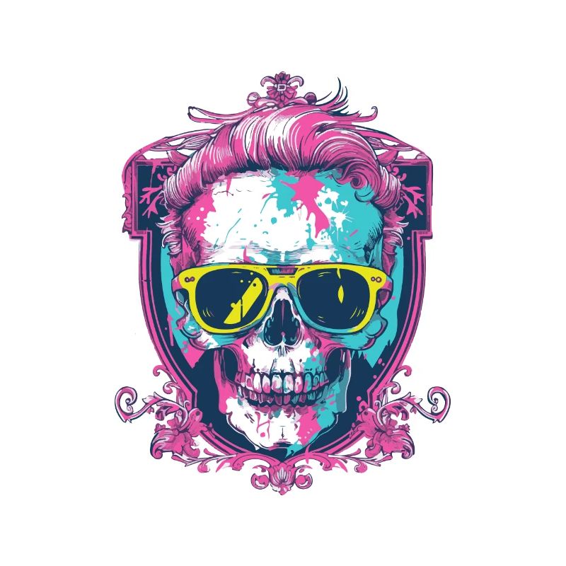 Punker Skull Party Crest