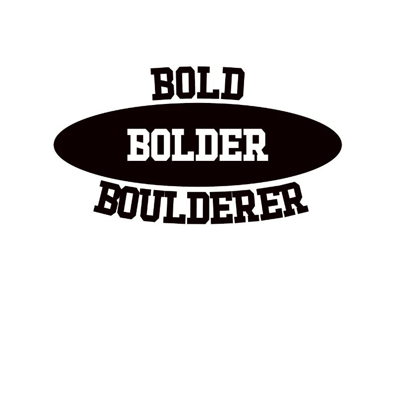 Bouldern Bold Bolder Boulderer