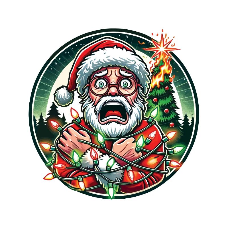 Chaos de l’électrocution de Noël avec le Père Noël