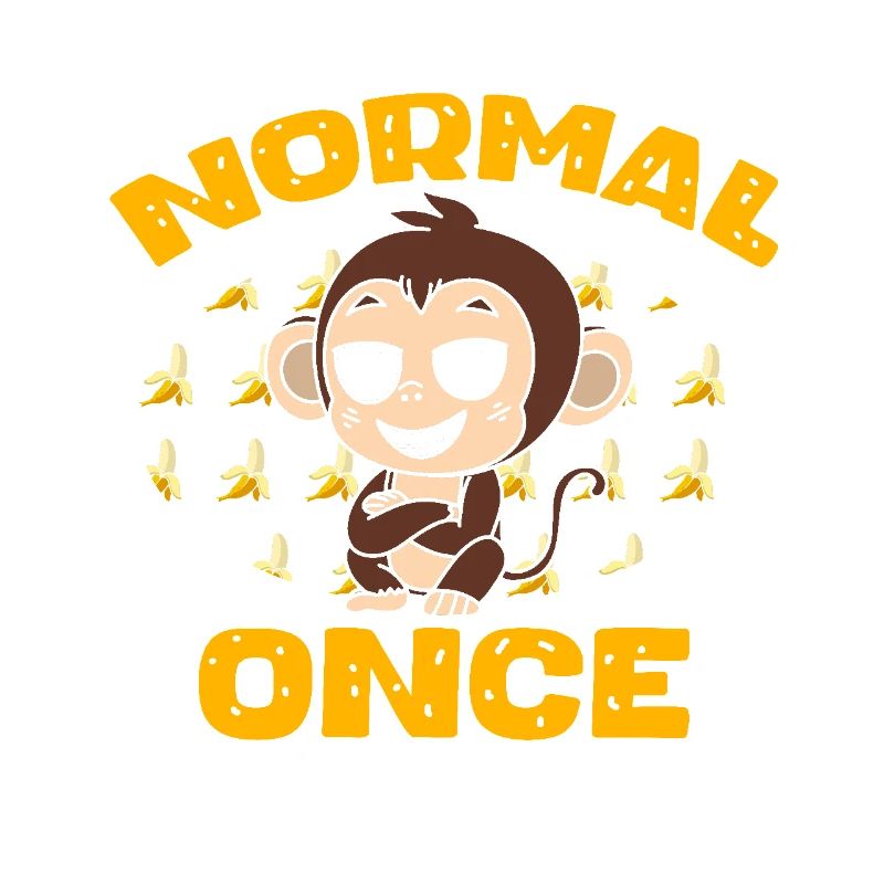 Funny Monkey With Bananas Trying To Be Normal