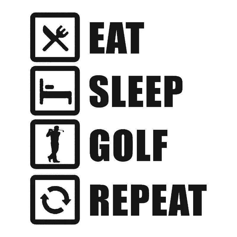 Manger Dormir Golf Golfeur récurrent
