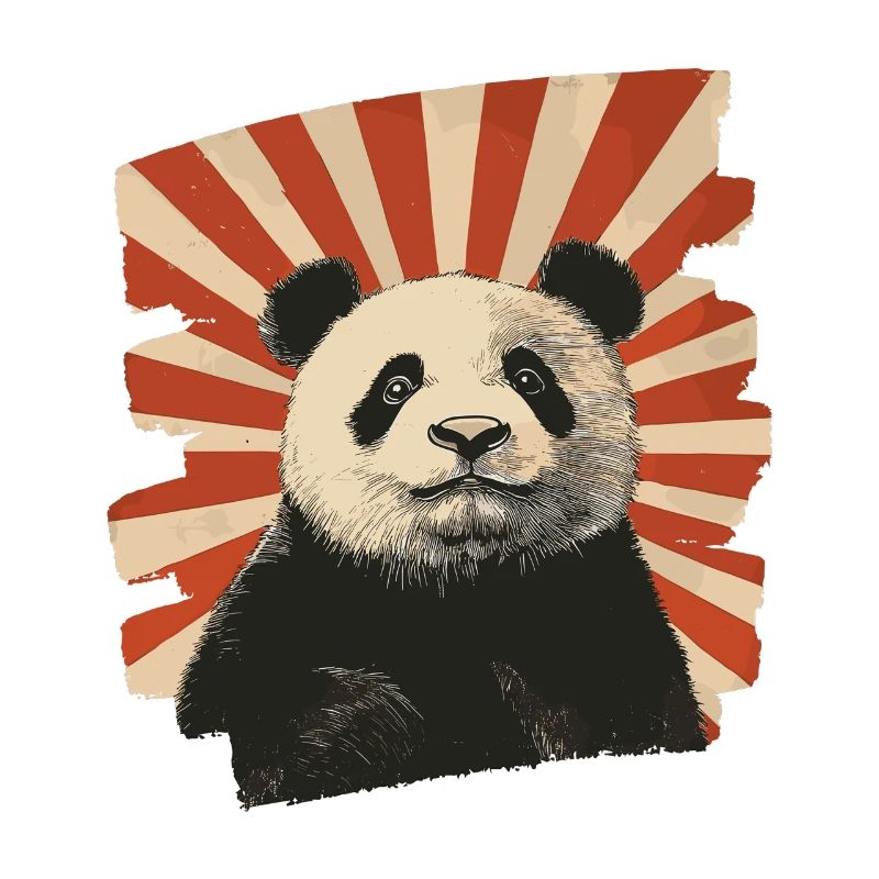 Pandabär Retro