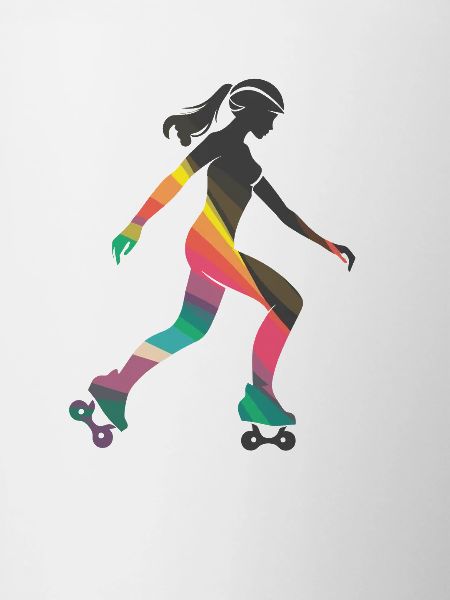 Rollschuhfahrendes Mädchen