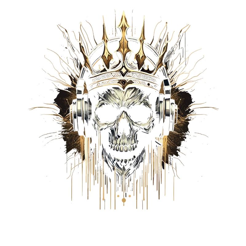 Gaming Totenkopf mit Krone