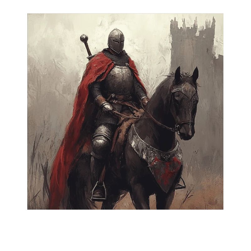 Ritter auf Pferd