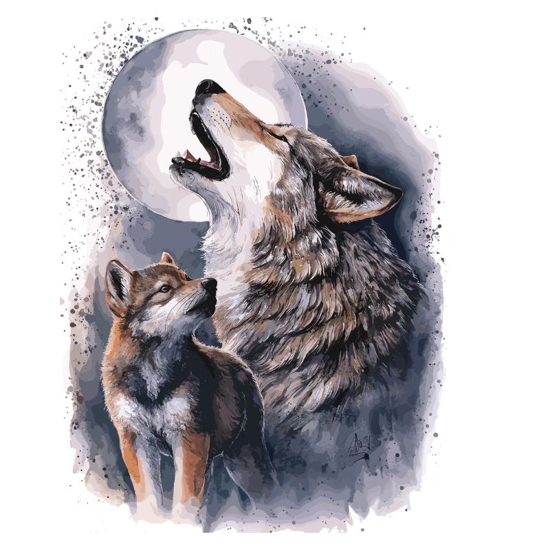 Wolves & Full Moon – Mystical Wilderness