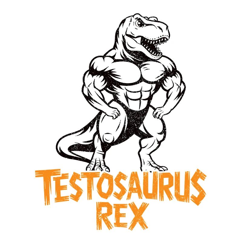 Testosaurus Rex Lustiger Bodybuilder Dinosaurier