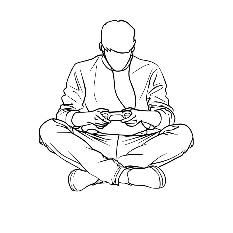 Garçon de jeu dessin