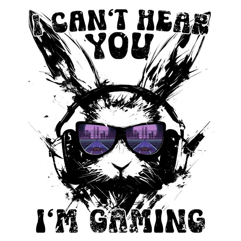 Je ne t’entends pas, je joue à la synthwave rétro Bunny