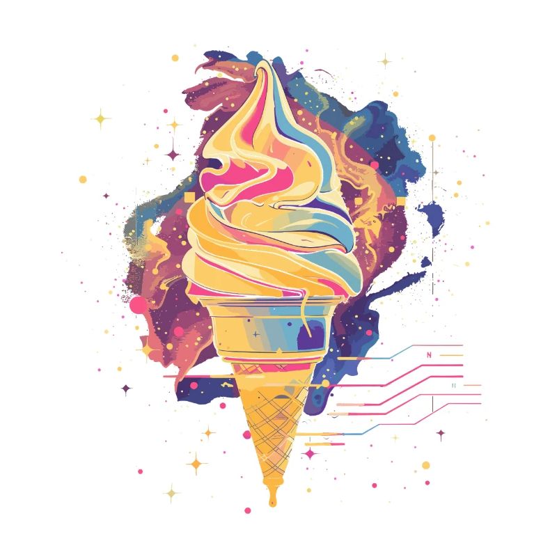 Crème glacée Vaporwave