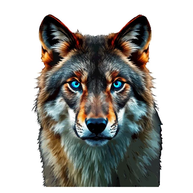 Le Regard Saphir : Portrait Intense d'un Loup