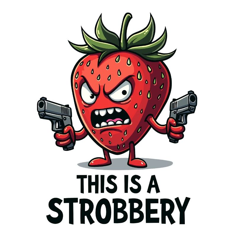 This Is A Strobbery – Funny Strawberry Gangster