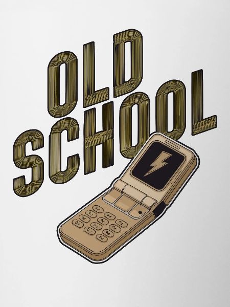 Altmodisches Retro-Klapphandy