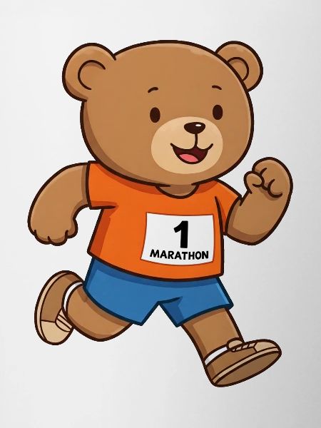 Teddy Bear Marathon Runner