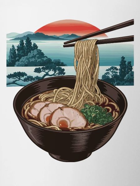Ramen and sunset