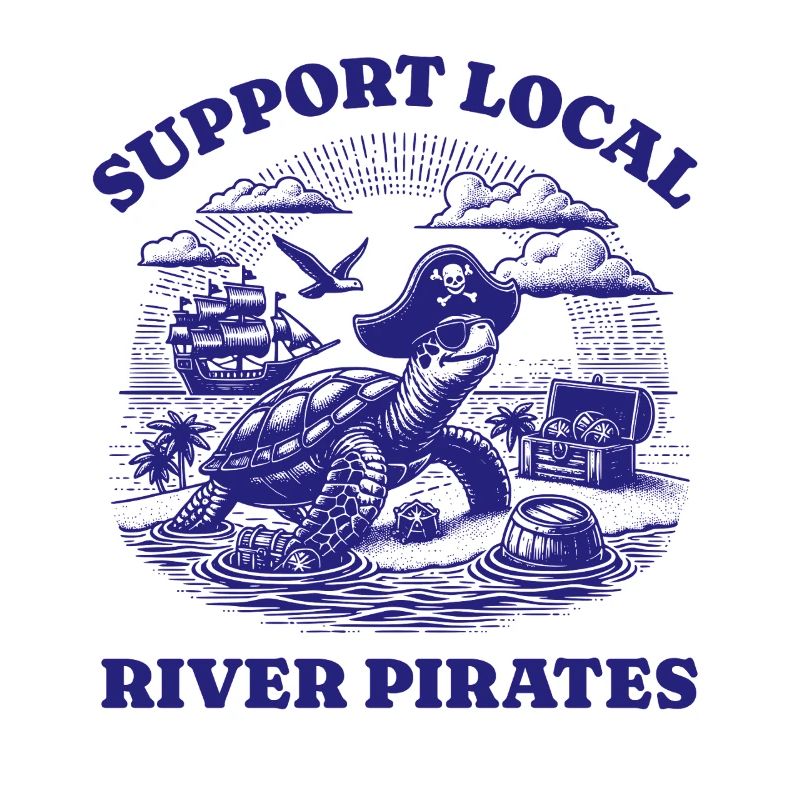 Support Local River Pirates Lustiges Turtle