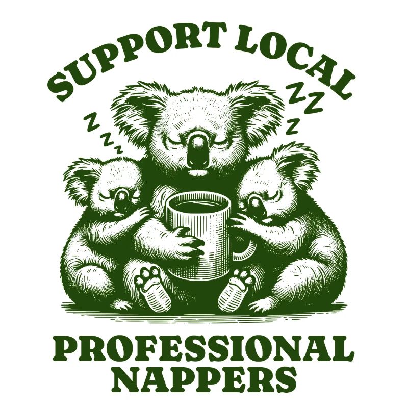 Support Local Professional Nappers Funny Koala