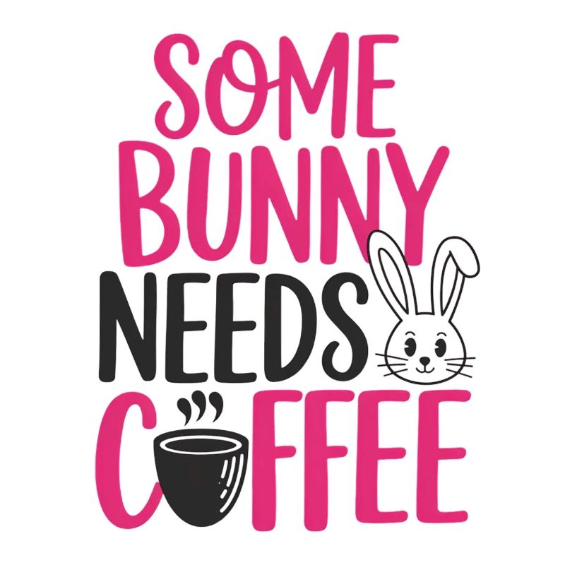 Funny Easter Bunny Coffee Design