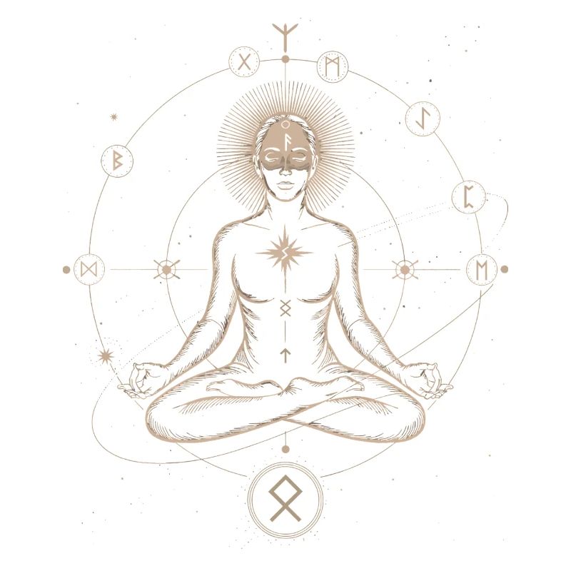 Runic Astral Alignment | Meditative Art Print